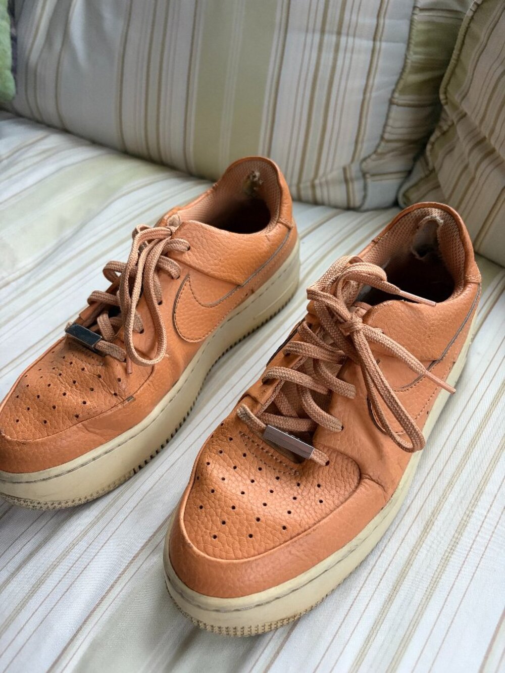 Nike Air Force 1 Sage Low Vachetta Tan Leather Sneakers Women's 8